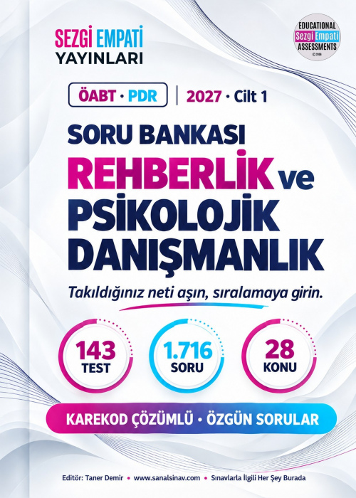 ÖABT PDR Soru Bankası-1 (143 Test, 1716 Soru)